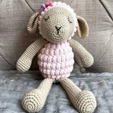 May's Hand Sheep Sheepy Sitting Pink Crochet - Kids Haven